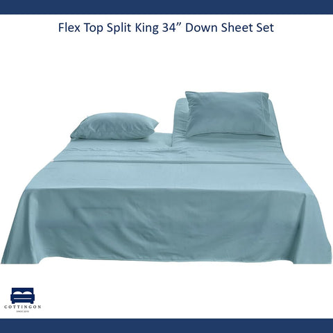 Cottingon size comparison with mattress showing fit up to 16-inch depth benefit