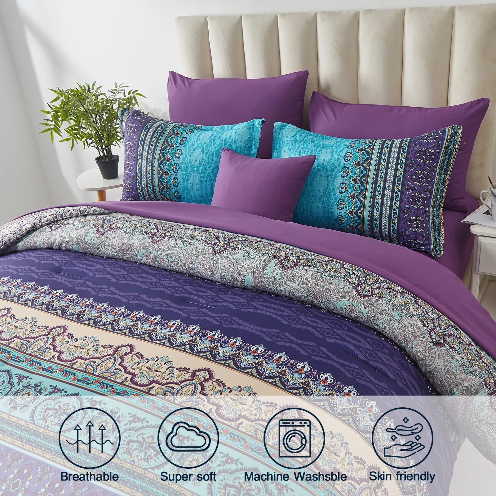 Cottolester pillow shams with decorative pillowcase adding layered bedroom styling
