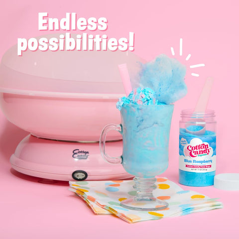 Cotton Candy Express cotton candy at a party table, illustrating event-ready presentation