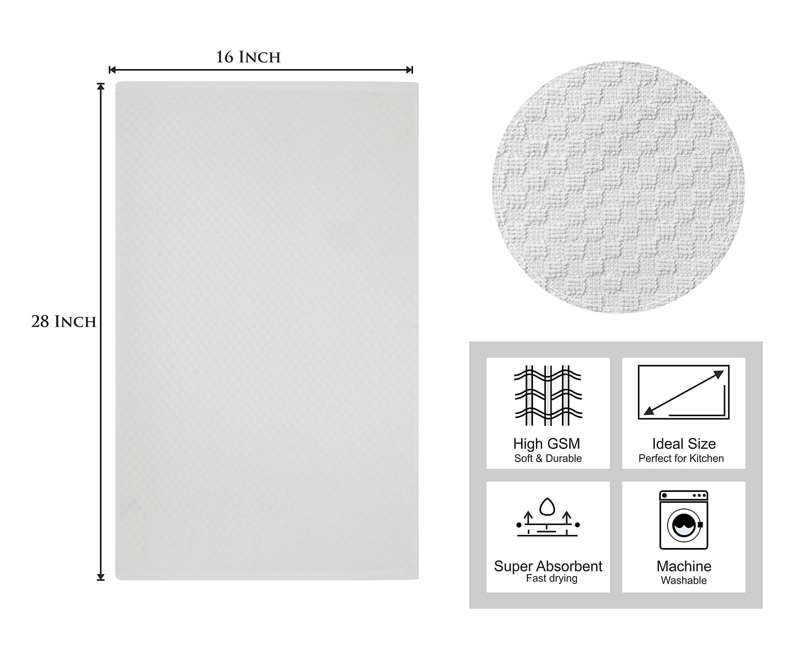 COTTON CRAFT waffle-terry texture close-up highlighting superior absorbency