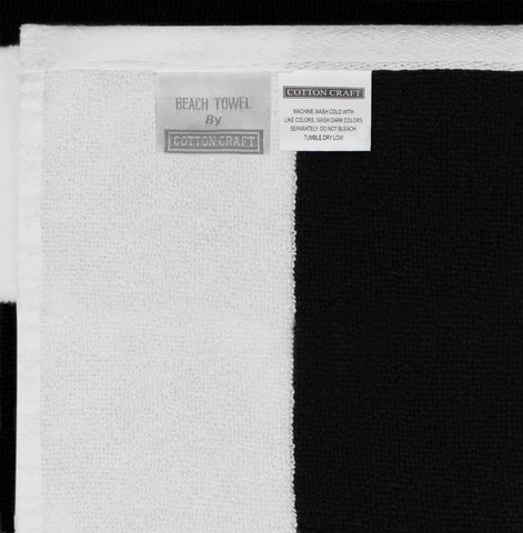 COTTON CRAFT hem label and stitching close-up showing durable construction benefit