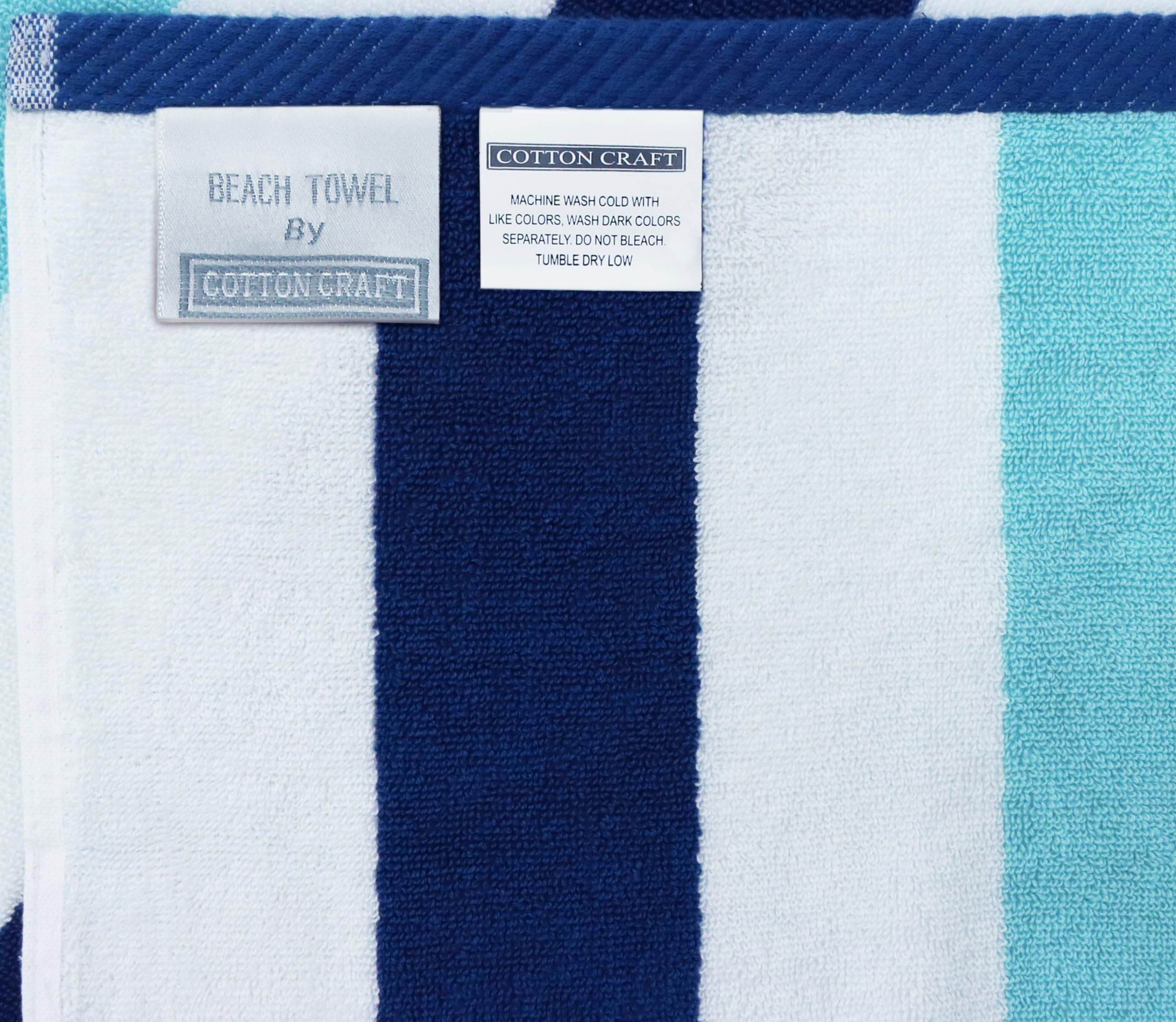 COTTON CRAFT care label close-up showing material and easy-wash instructions