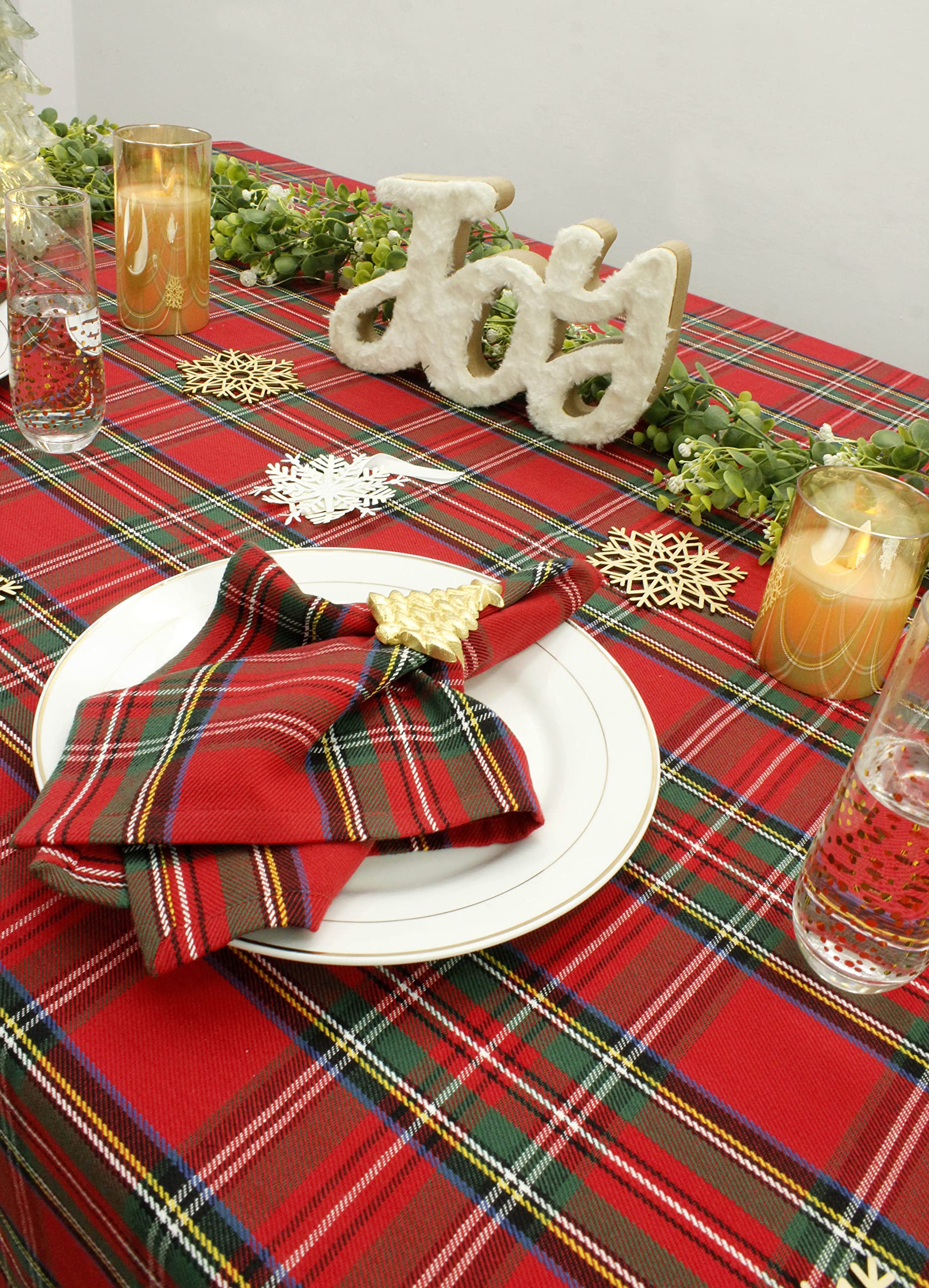 COTTON CRAFT on dining table with plates showing stylish holiday presentation