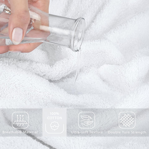 Cotton Paradise folded towel on bathroom shelf conveying tidy storage and spa feel