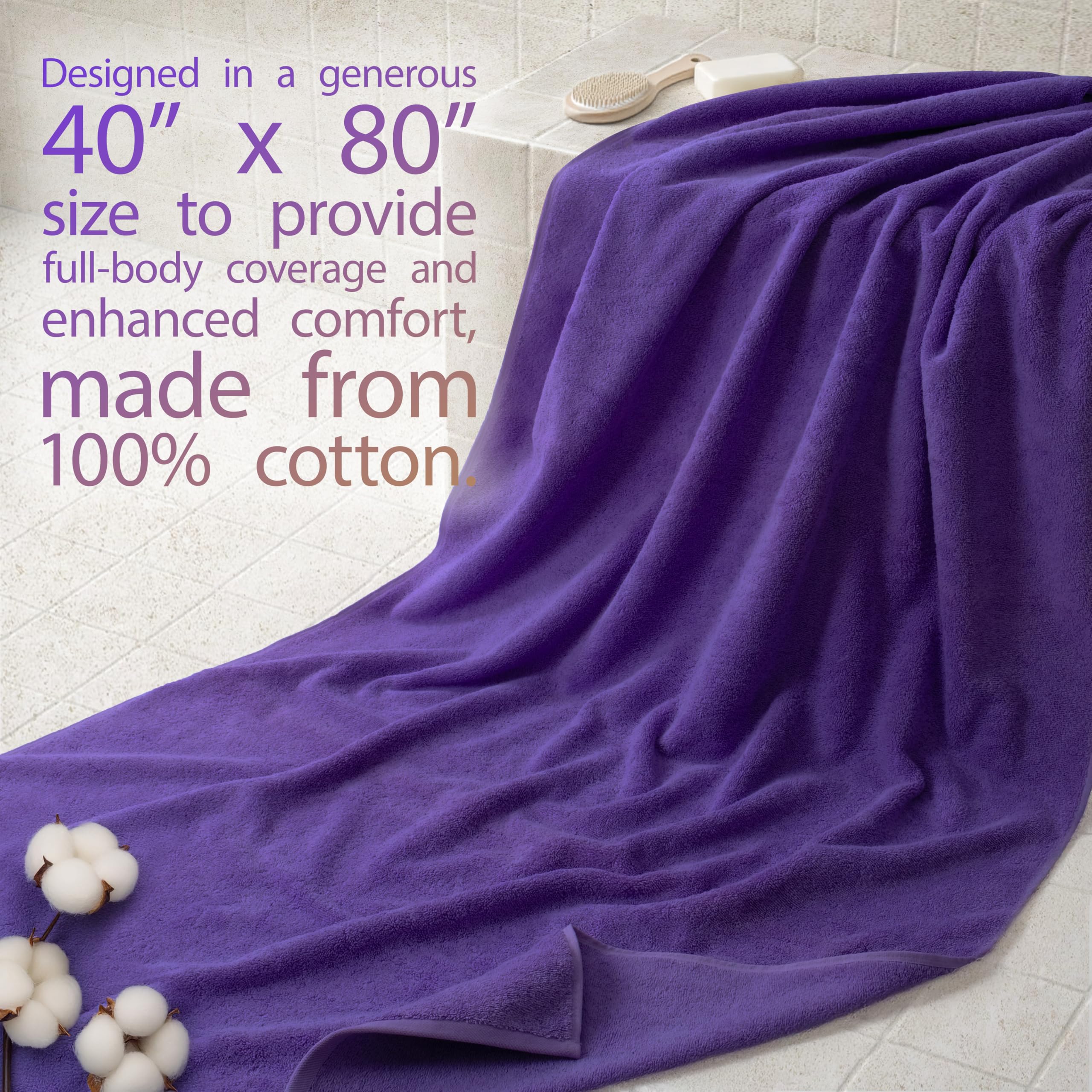 Cotton Paradise folded towels in bathroom showing coordinated decor benefit