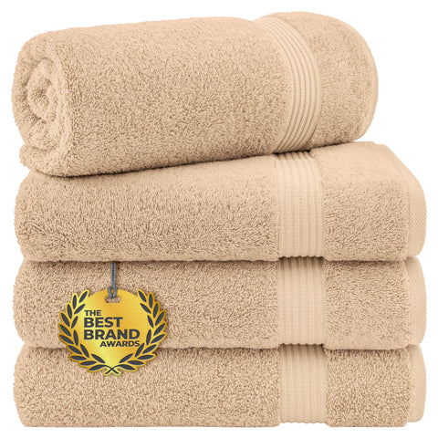 Cotton Paradise front packaging showing beige four-piece set and benefit of ready comfort