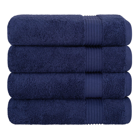 Cotton Paradise towel wrapped around person after shower illustrating quick-dry comfort