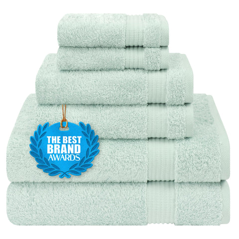 Cotton Paradise mint front packaging showing full 6 piece set and neat presentation