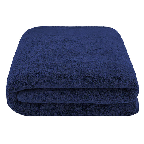 Cotton Paradise person wrapped in towel demonstrating full-body coverage and comfort