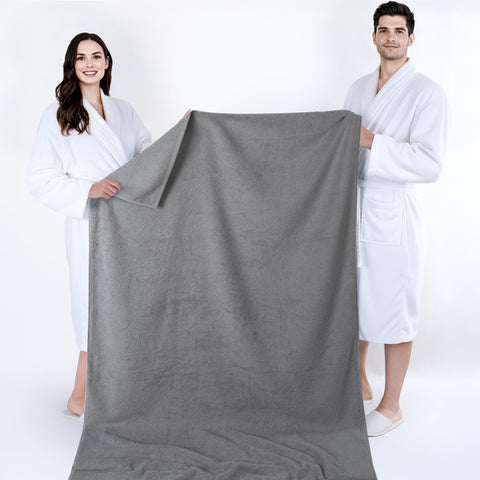 Cotton Paradise size comparison with person silhouette showing oversized coverage
