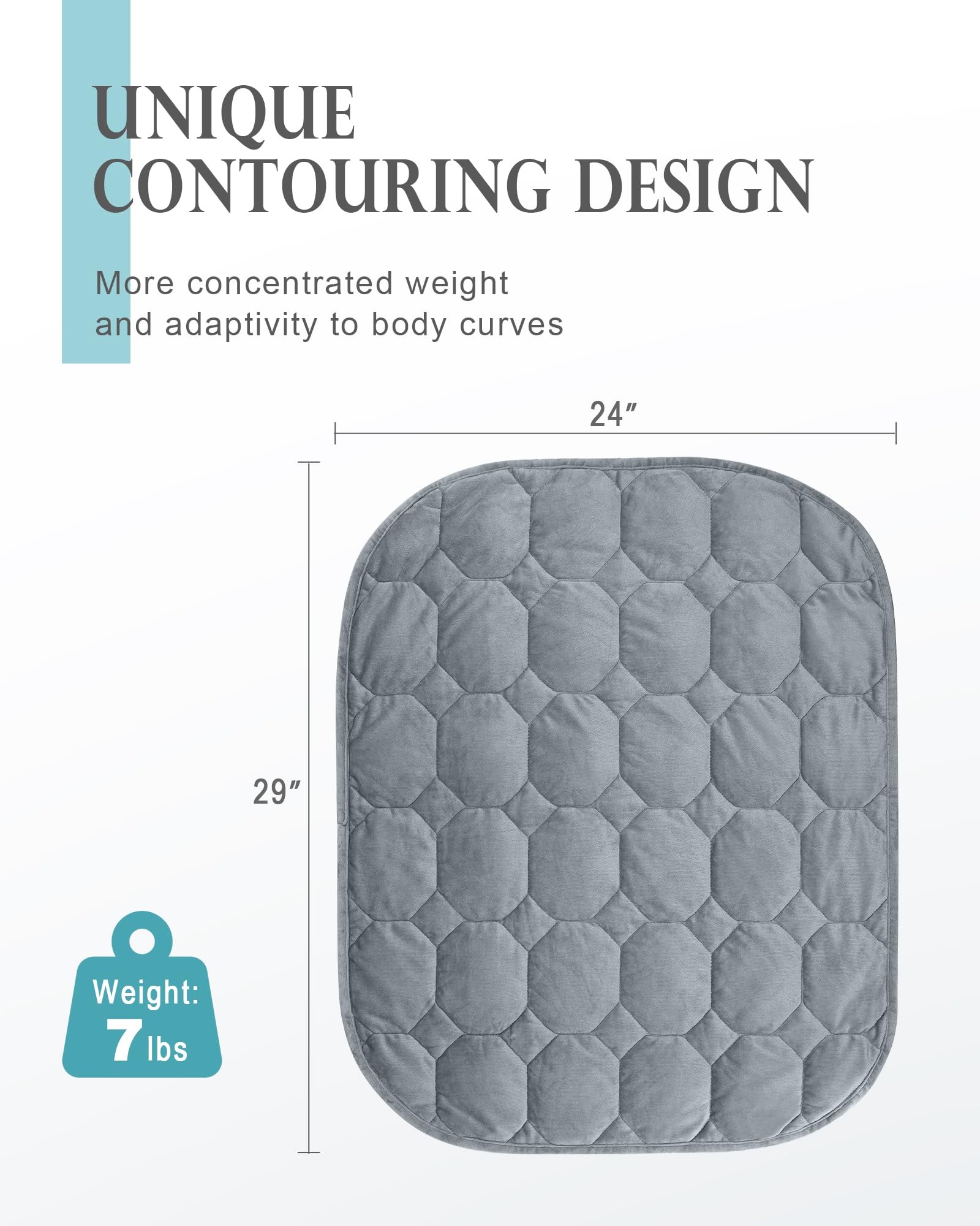Cottonblue grid stitching detail that secures beads and ensures even pressure