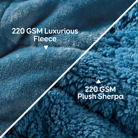 Cottonblue fleece close-up showing smooth surface for cozy touch