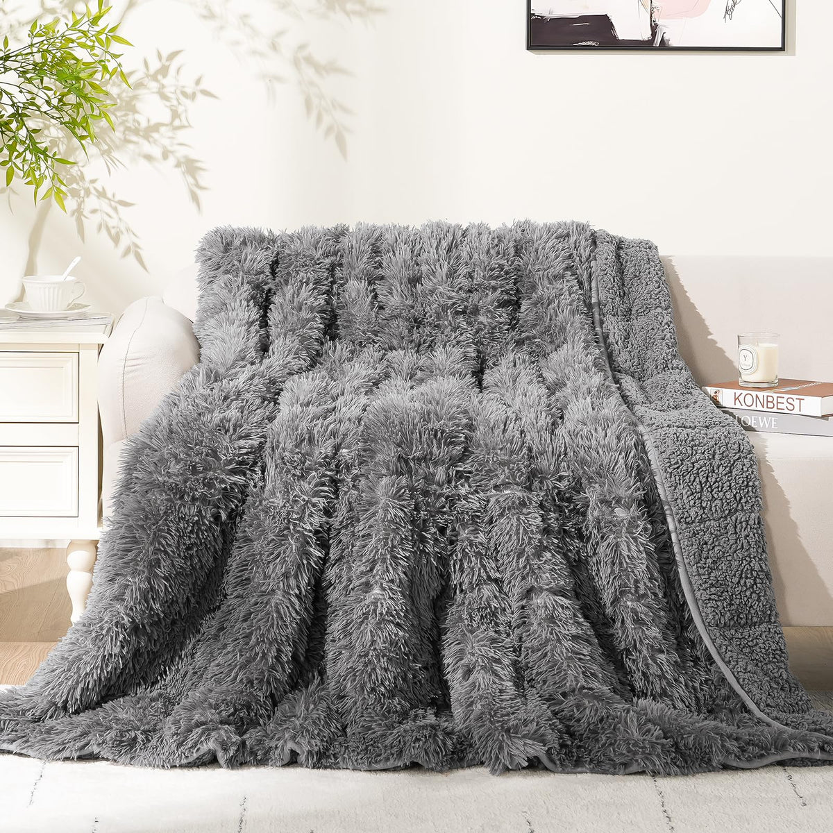 Cottonblue faux fur front showing plush texture and cozy comfort