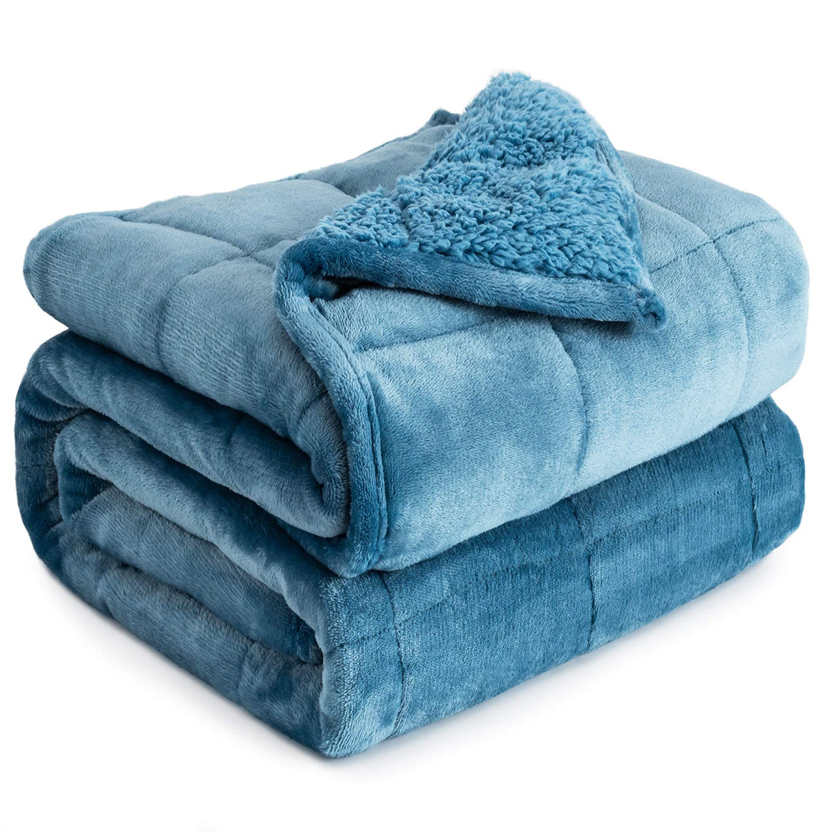 Cottonblue front view showing queen 60x80in blanket and soft benefits