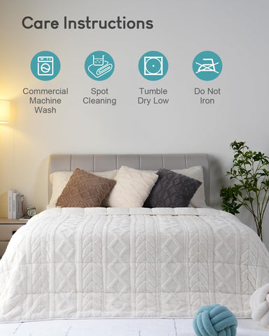 Cottonblue folded in hands to show compact storage and easy handling convenience
