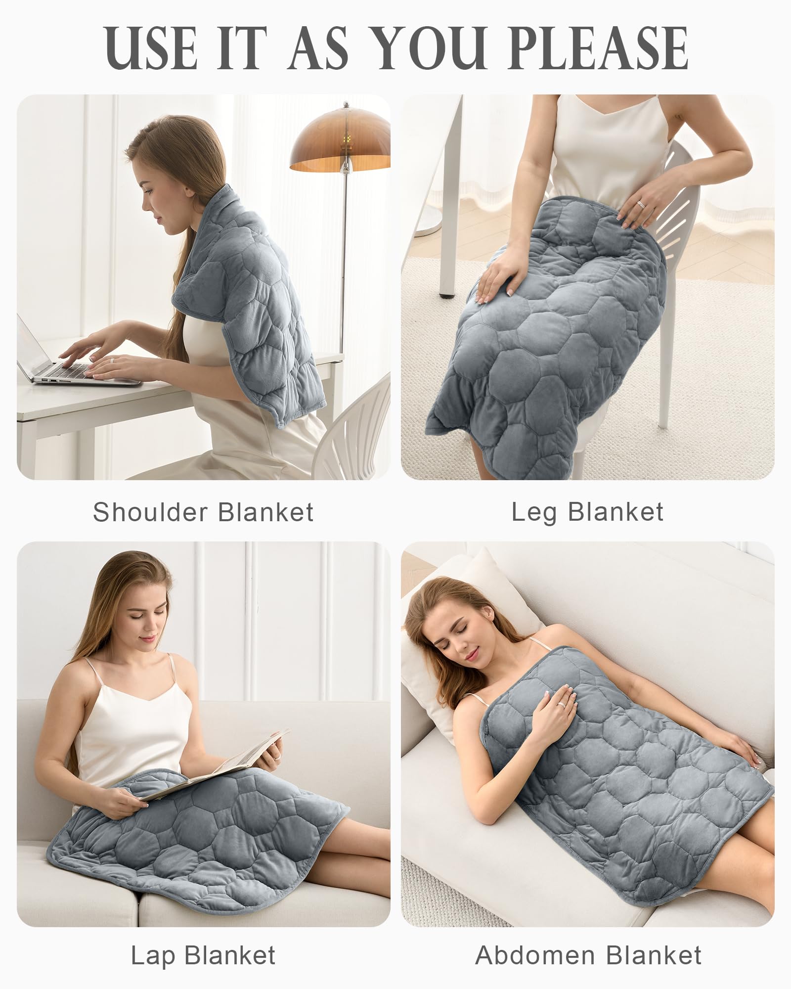 Cottonblue on lap in living room providing calming pressure while resting