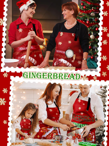 Cotwinter apron in kitchen showing styling benefit for holiday baking scenes