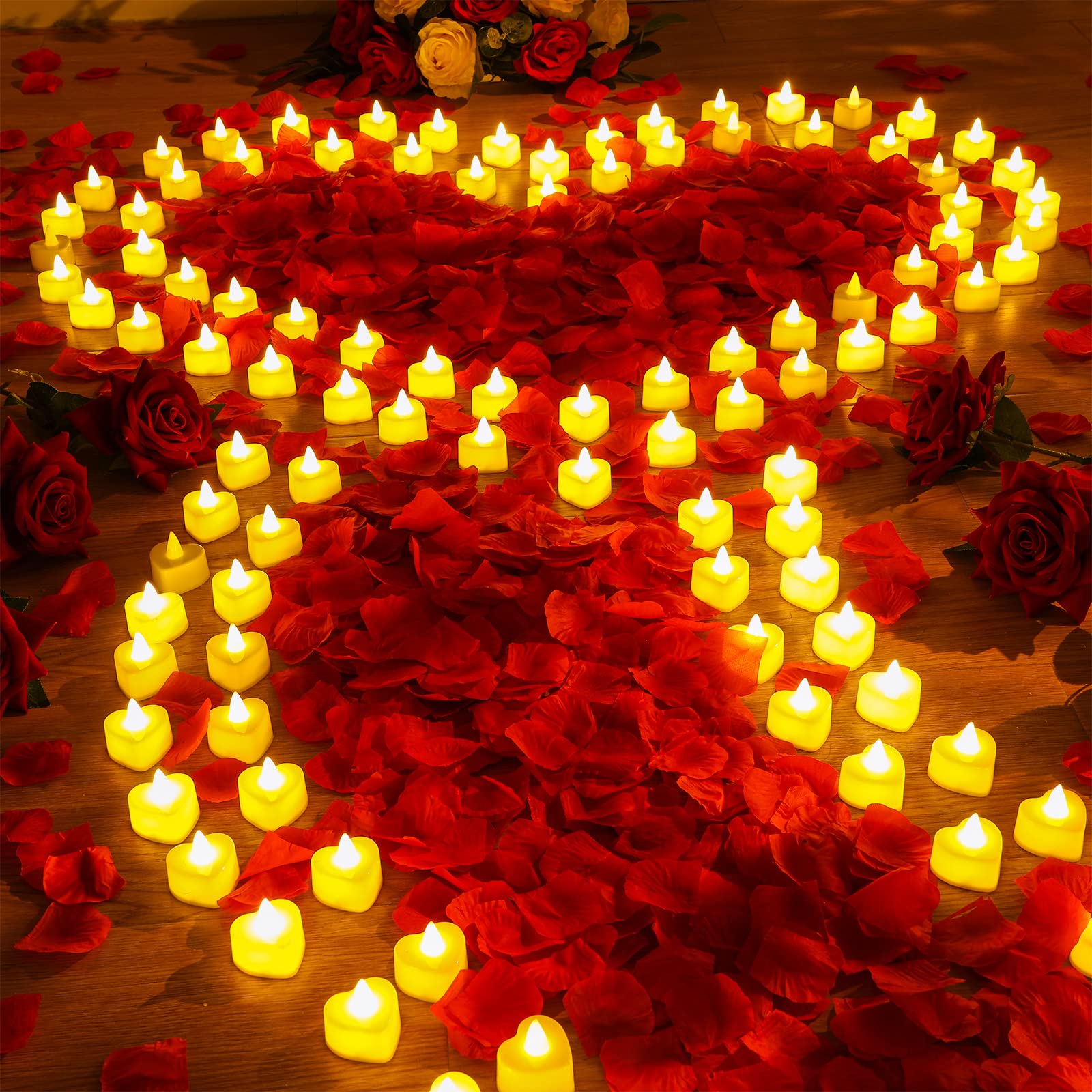 Coume front packaging showing candles and petals for easy event setup