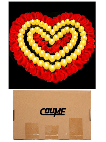 Coume candle beside coin for scale, shows compact 1.5 inch size