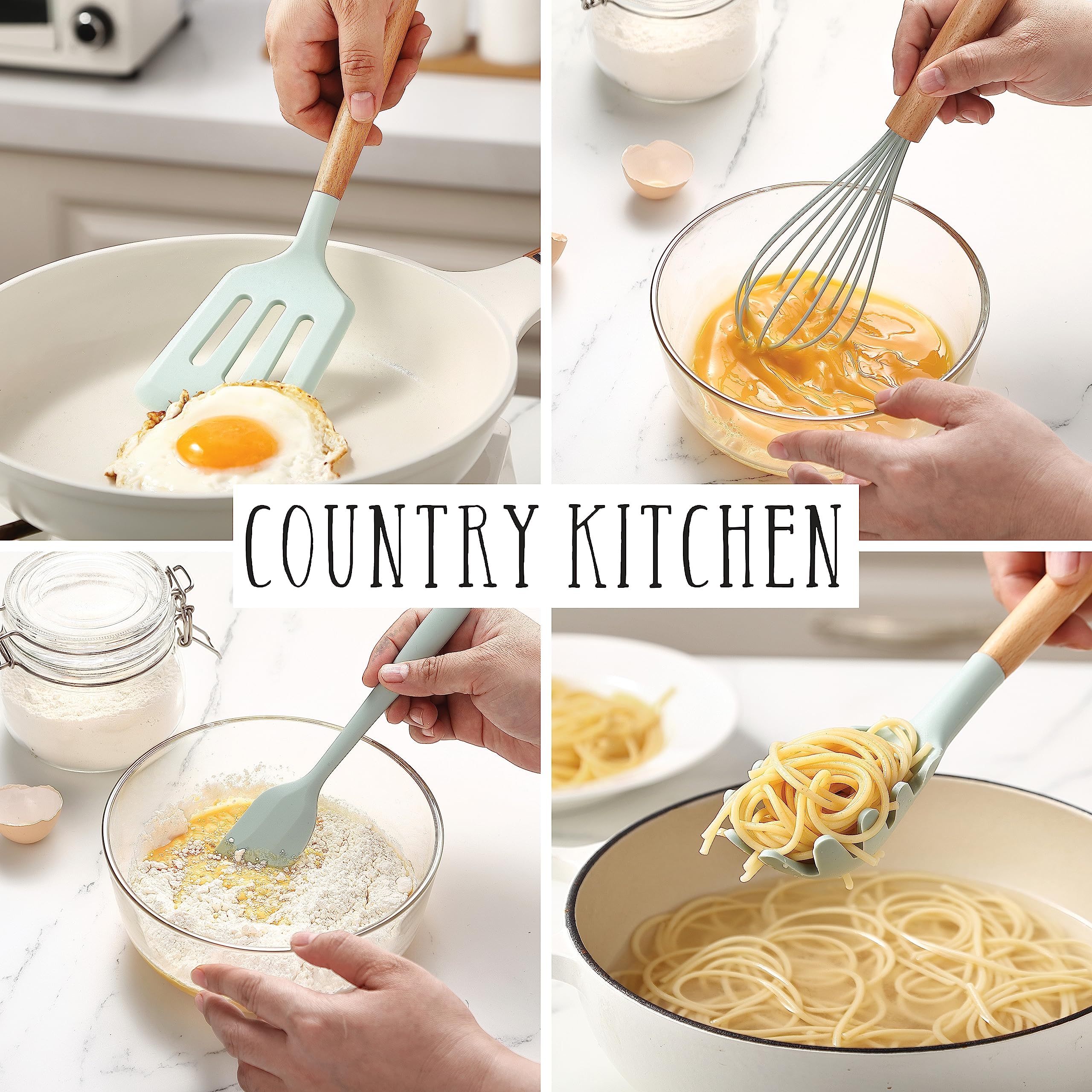 Country Kitchen silicone head close-up showing smooth, nonstick surface