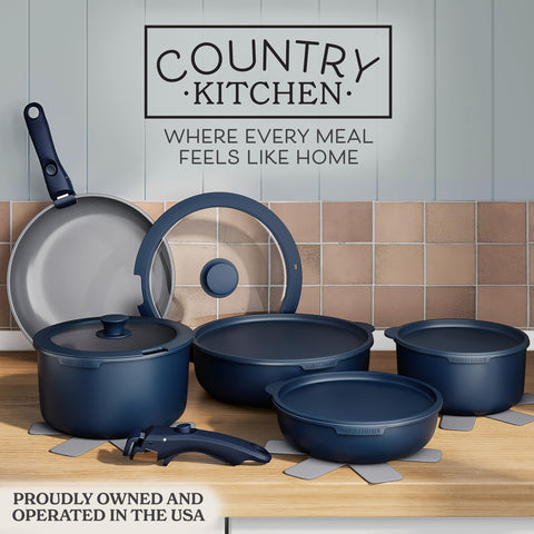 Country Kitchen detachable handle close-up showing secure locking for safe transfer