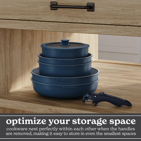 Country Kitchen cookware inside oven without handle showing 480°F oven safety