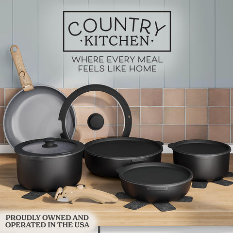 Country Kitchen close-up of detachable handle and secure locking for versatility