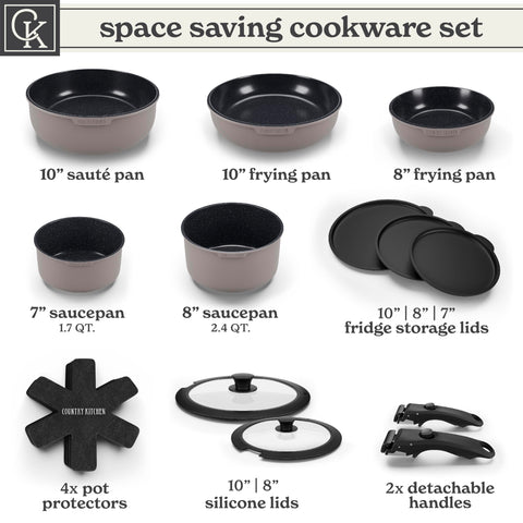 Country Kitchen removable handle close-up showing secure lock and quick-detach convenience