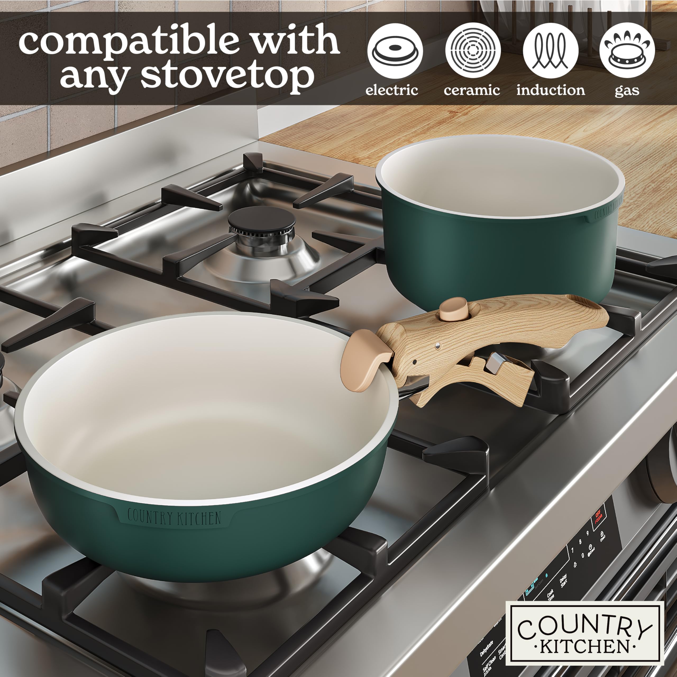 Country Kitchen set in RV kitchen showing portability and practicality for travel cooking