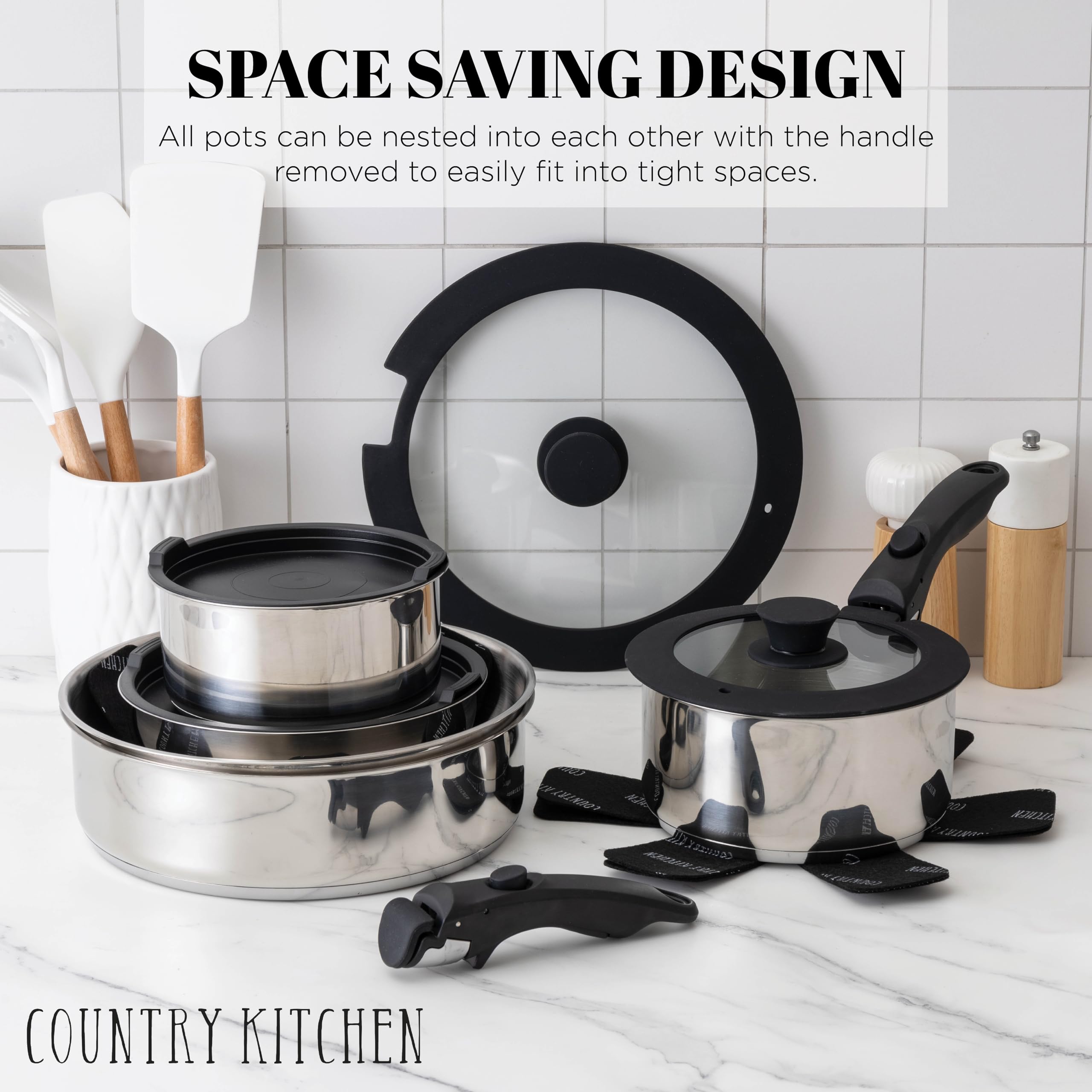Country Kitchen polished stainless interior highlighting easy-clean benefit
