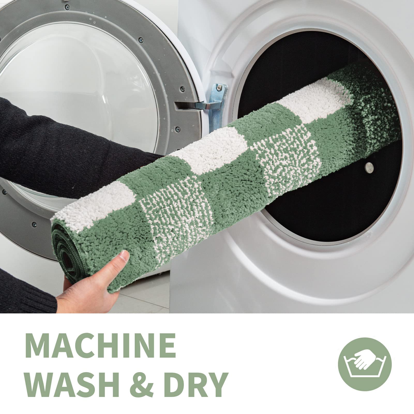 CozeCube folded mat ready for machine wash showing easy-care design