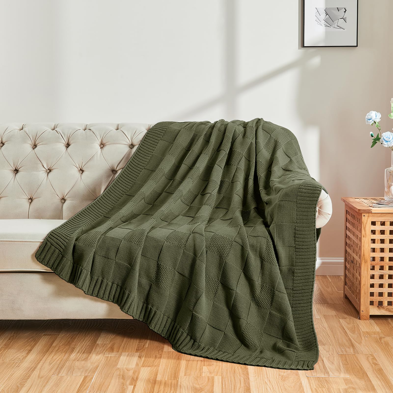 CozeCube folded throw at bed end providing neat decor and extra warmth
