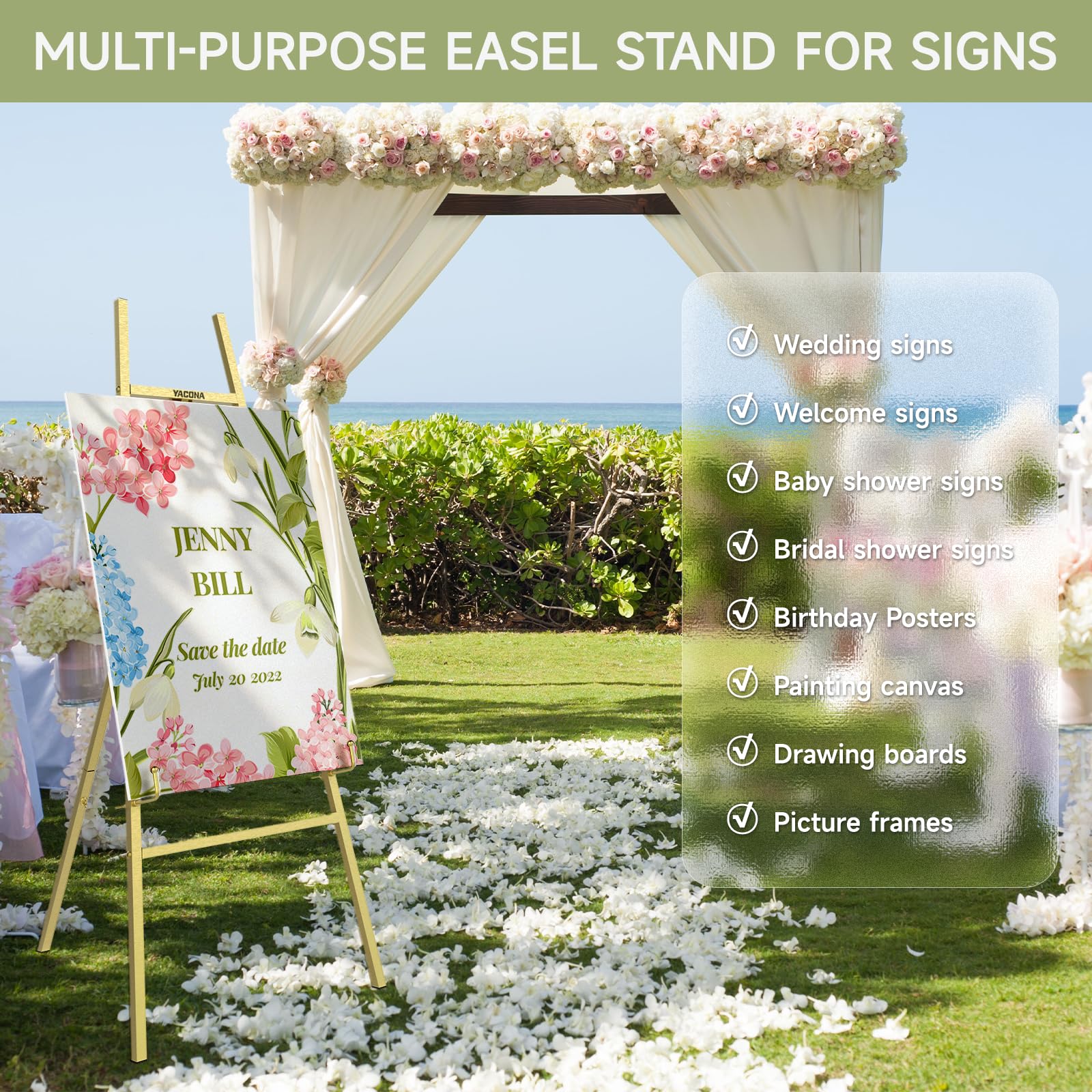COZEER easel folded flat for compact transport and easy storage