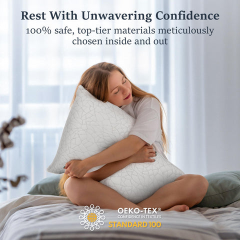 COZSINOOR cooling pillowcase detail demonstrates instant temperature relief