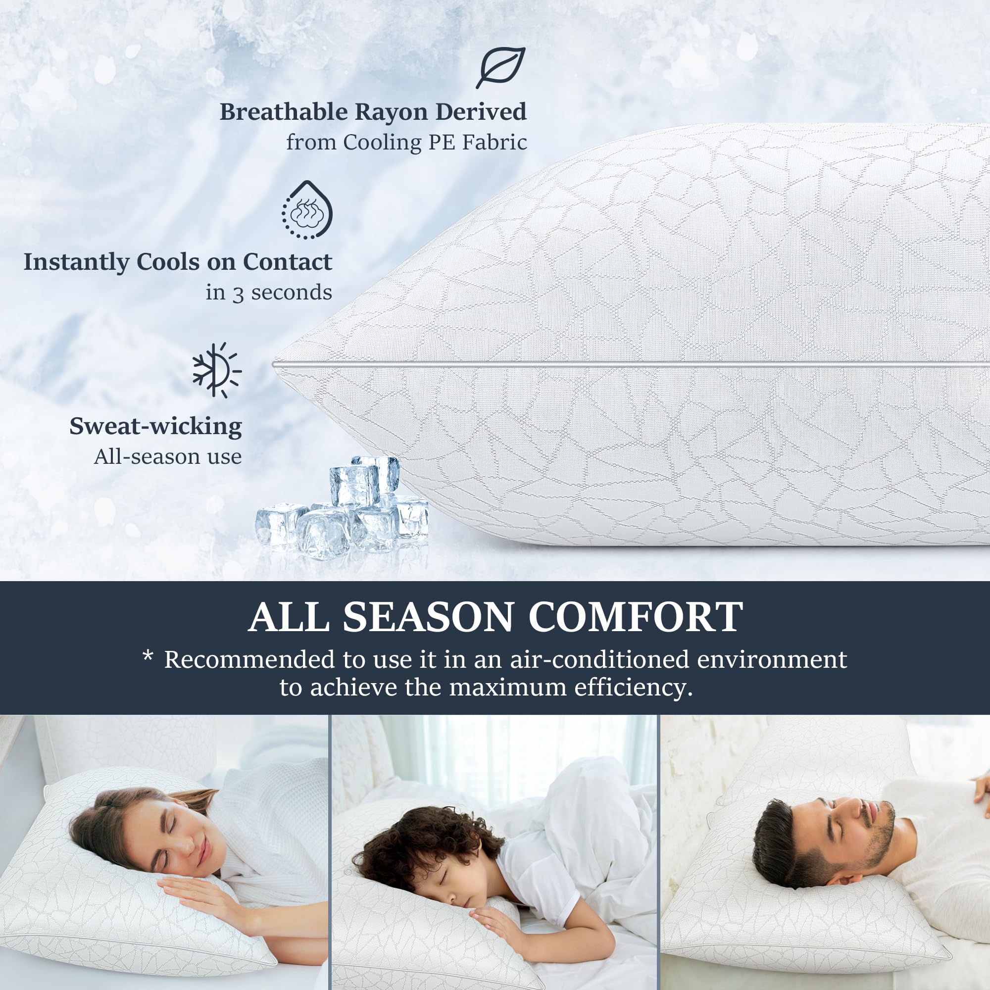 COZSINOOR hollow microfiber fill texture image shows plush, breathable support