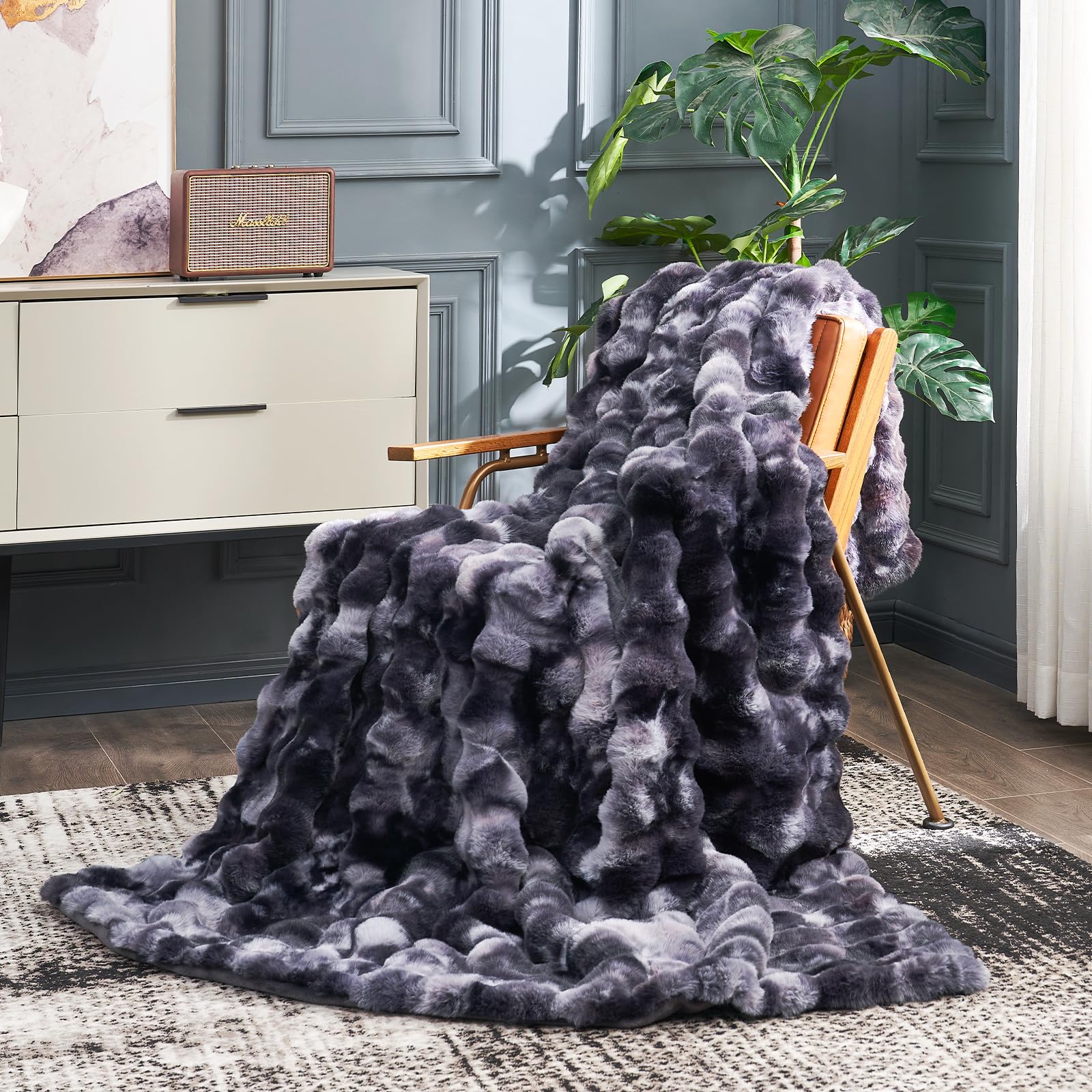 Cozy Bliss styled on bed end showing luxe bedroom accent