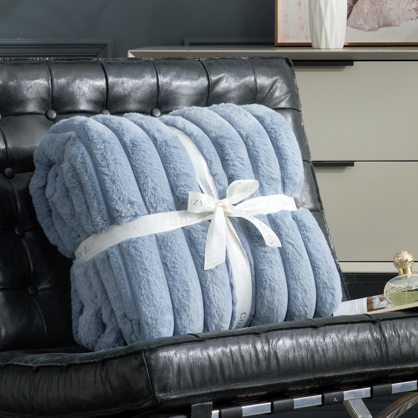 Cozy Bliss striped texture detail showing plush lines and visual depth