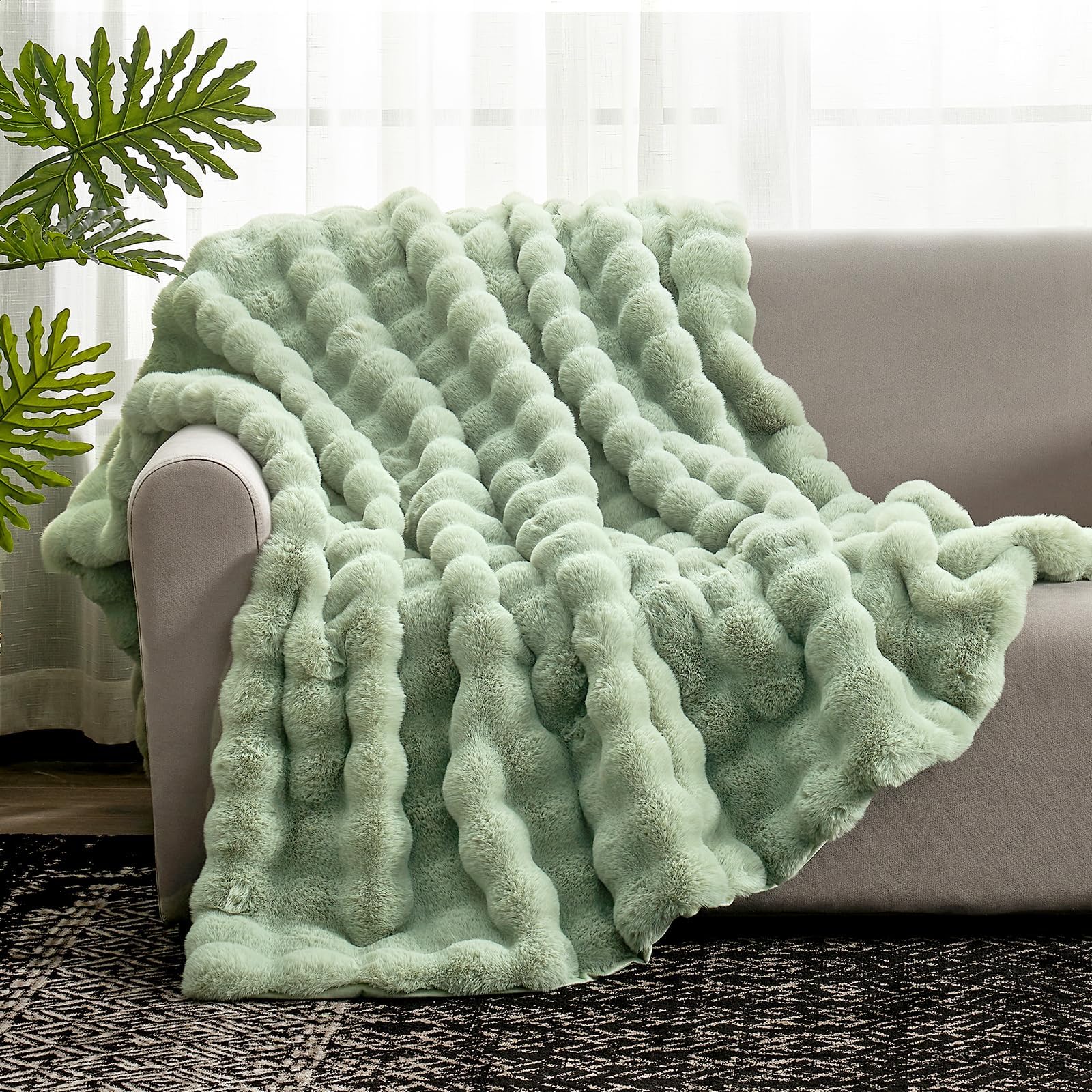 Cozy Bliss close-up bubble texture highlighting fluffy pile and tactile comfort benefit