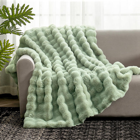 Cozy Bliss close-up bubble texture highlighting fluffy pile and tactile comfort benefit