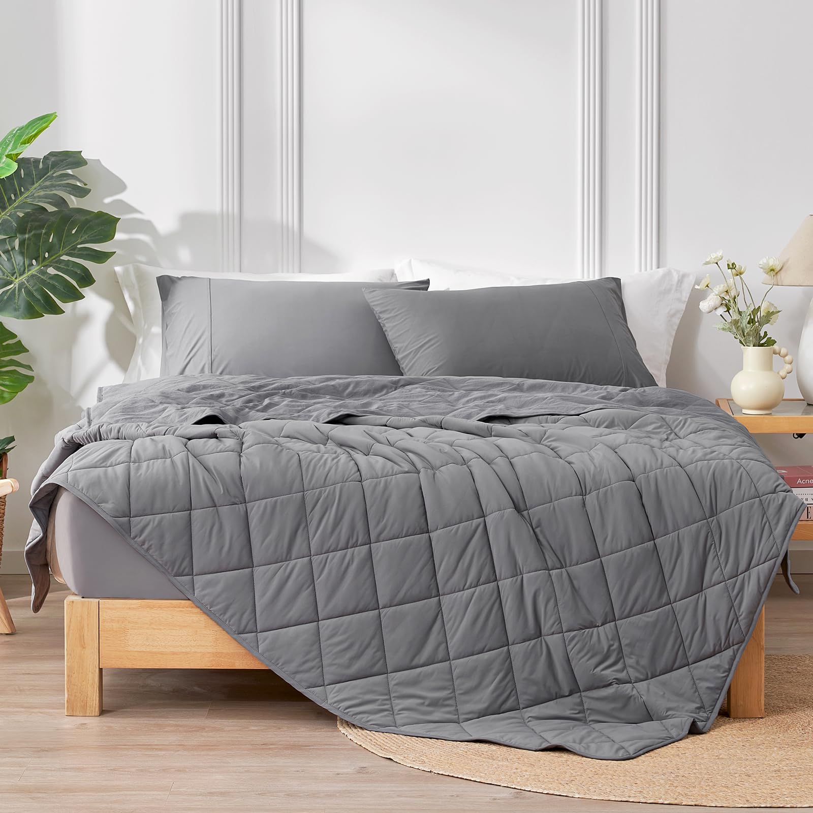 Cozy Bliss king blanket spread on bed illustrating room styling and cool feel