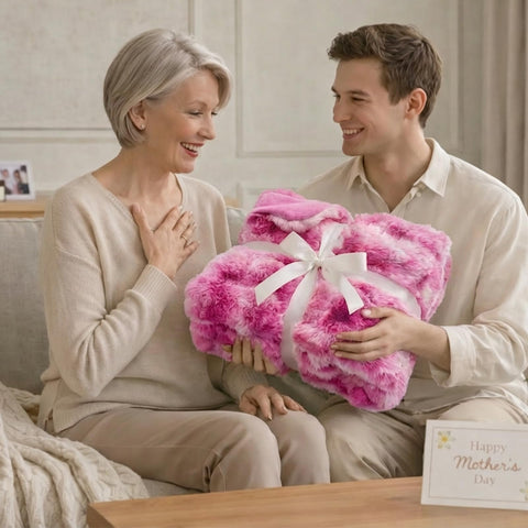 Cozy Bliss throw draped over sofa providing cozy living room accent