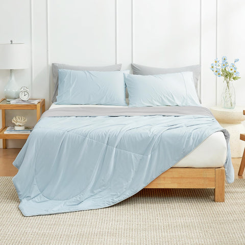 Cozy Bliss close-up of Q-Max cooling fabric texture highlighting breathable weave