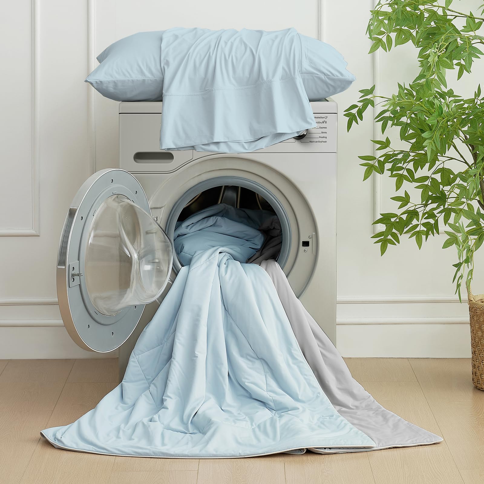 Cozy Bliss neatly folded comforter for compact storage and travel convenience