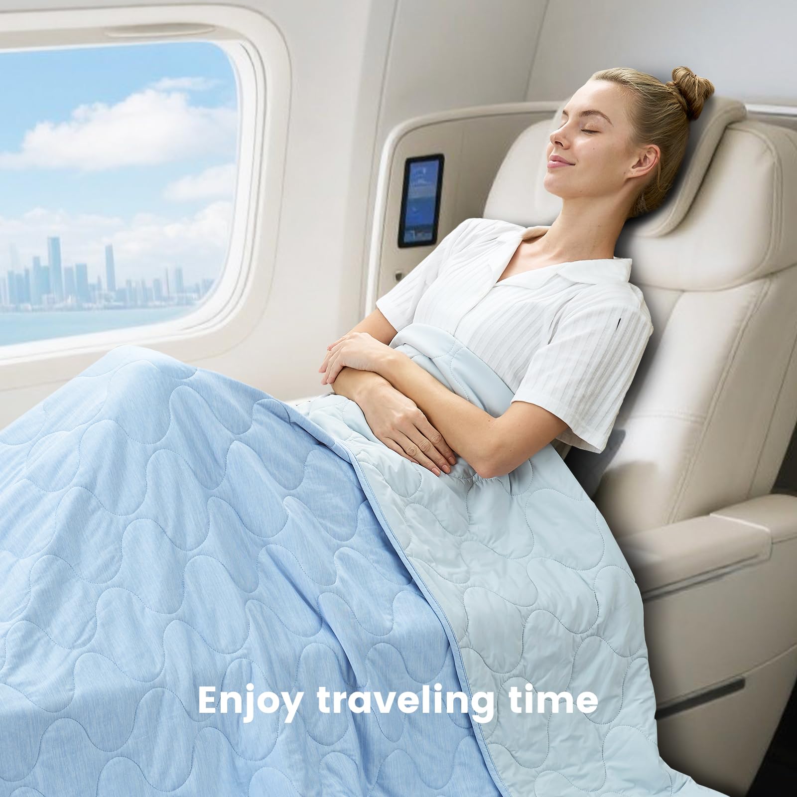 Cozy Bliss neatly folded for travel showing portability and easy packing