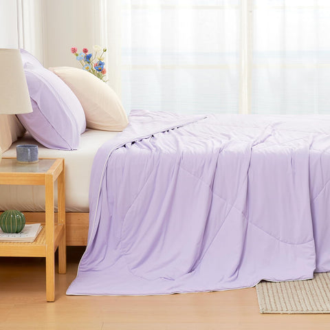 Cozy Bliss queen bed styled in bedroom for cooler, restful nights