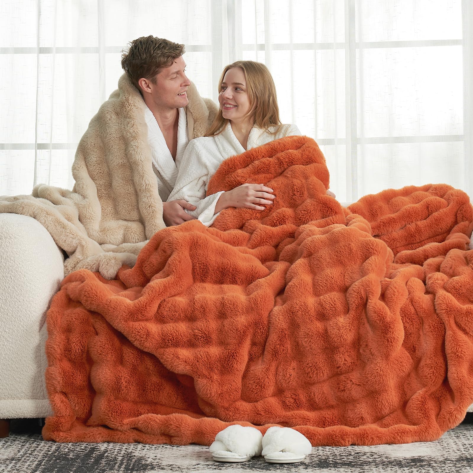 Cozy Bliss close-up of faux fur texture highlights plush softness