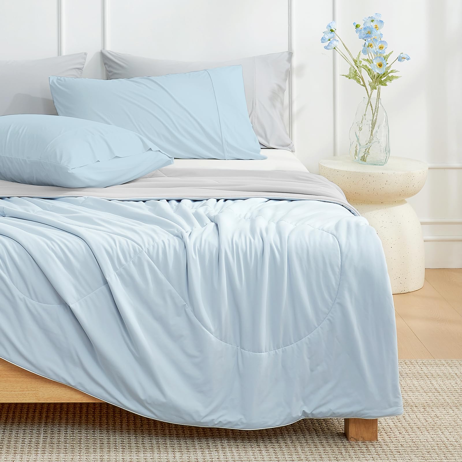Cozy Bliss product label and OEKO-TEX tag showing certified fabric and quality assurance benefits