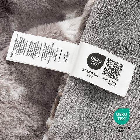 Cozy Bliss styled on sofa, adds modern texture and living room warmth