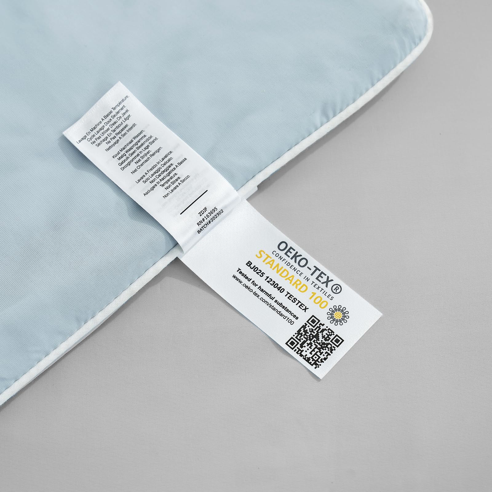 Cozy Bliss in washing machine to illustrate machine-washable convenience and easy home care