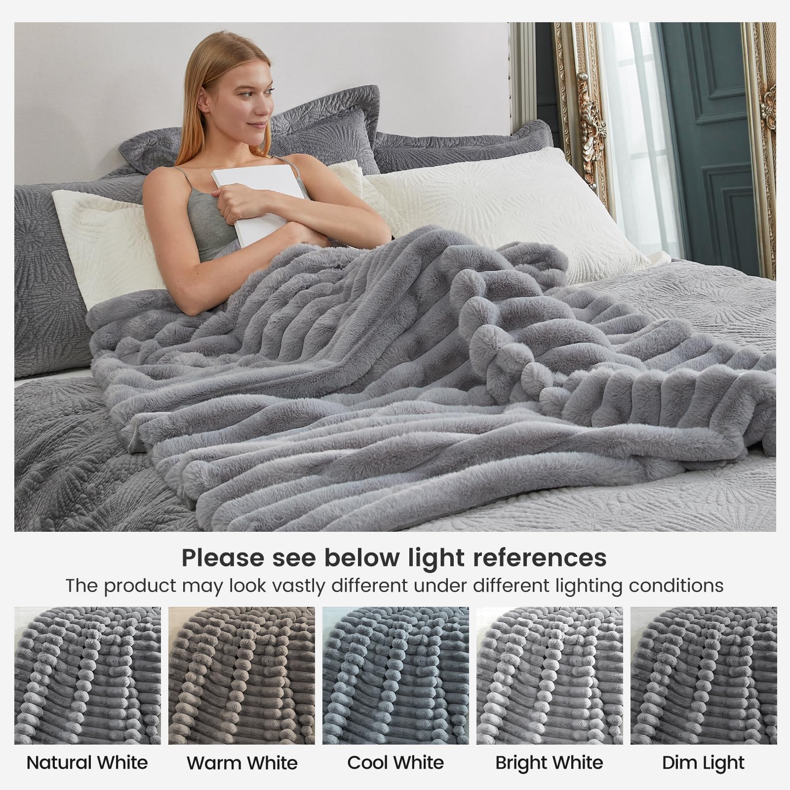 Cozy Bliss on bed styled with pillows adding layered elegance and warmth